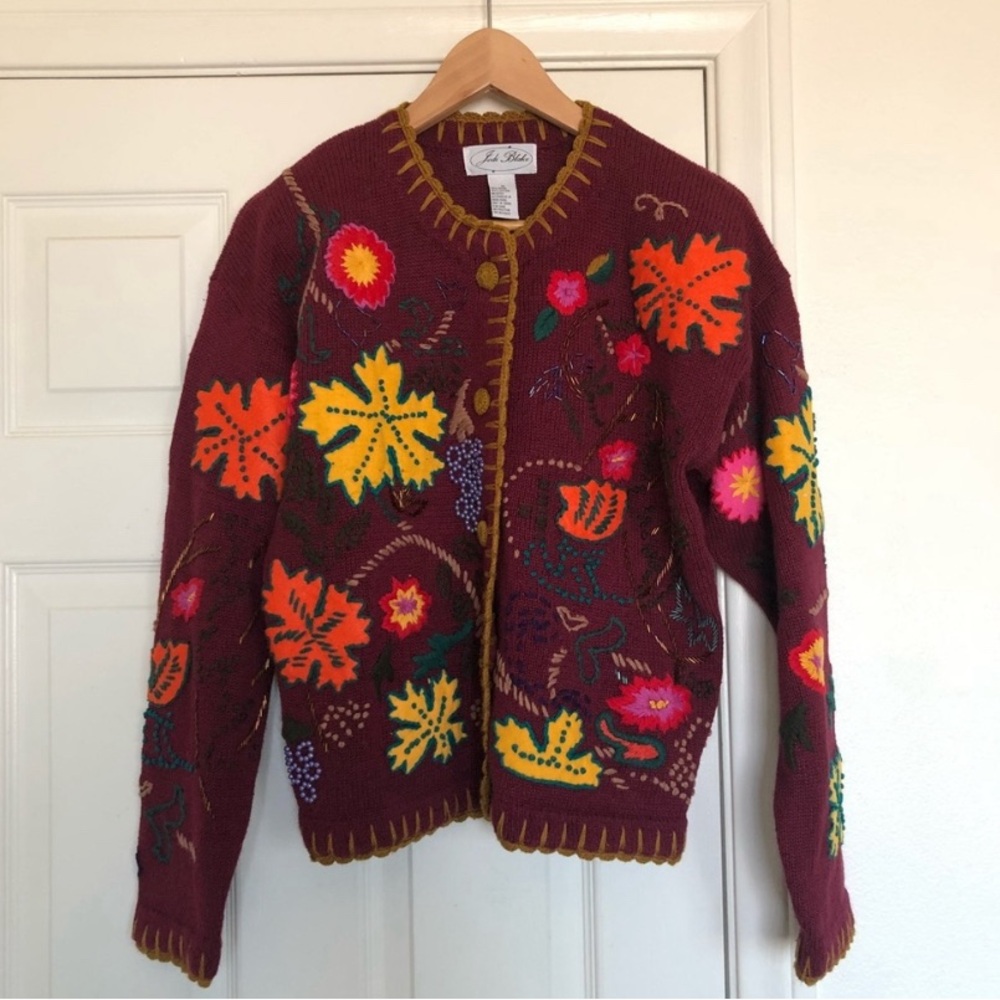 Vintage Jodi Blake Embroidered Fall Sweater